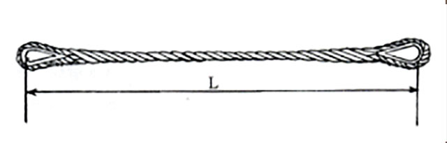玉掛け　両端シンブル付き　編込ワイヤー6×24％　径40mm　長さ30m - 3